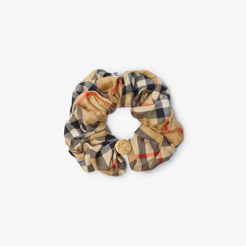 Burberry Scrunchie In Silk With Check