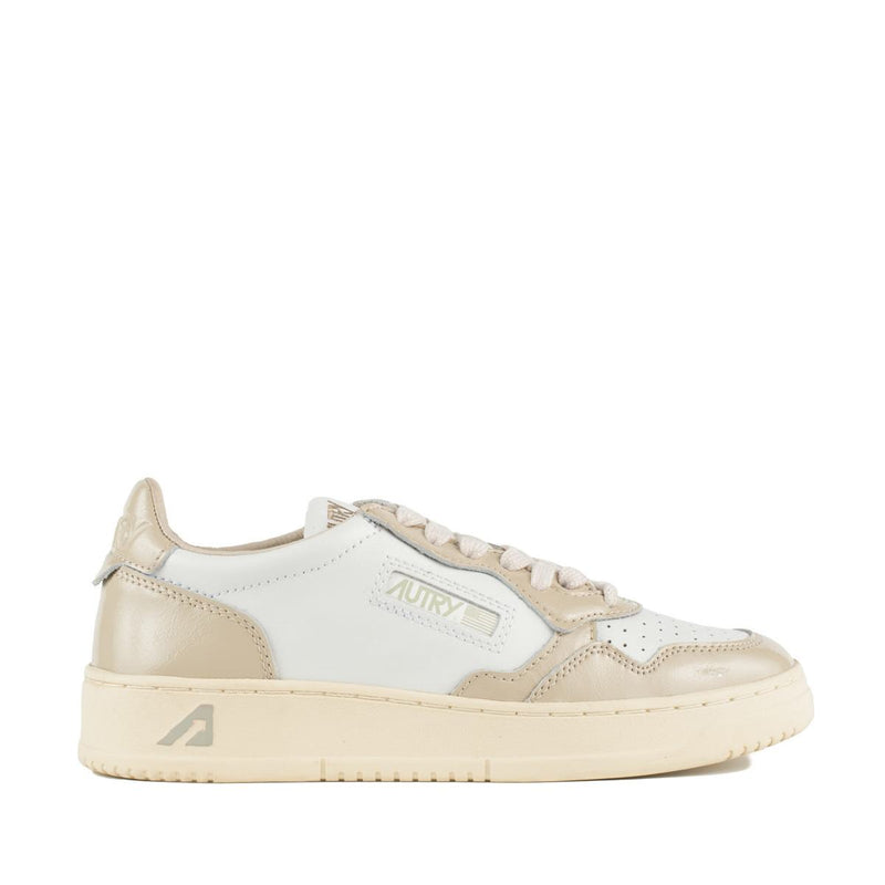 Autry Medalist Low White Leather And Tidal Foam Sneakers