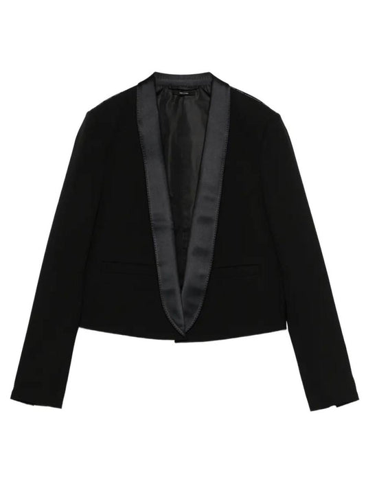 Tom Ford Bi-Color Single Breasted Shawl Lapel Cropped Tuxedo Jacket Clothing
