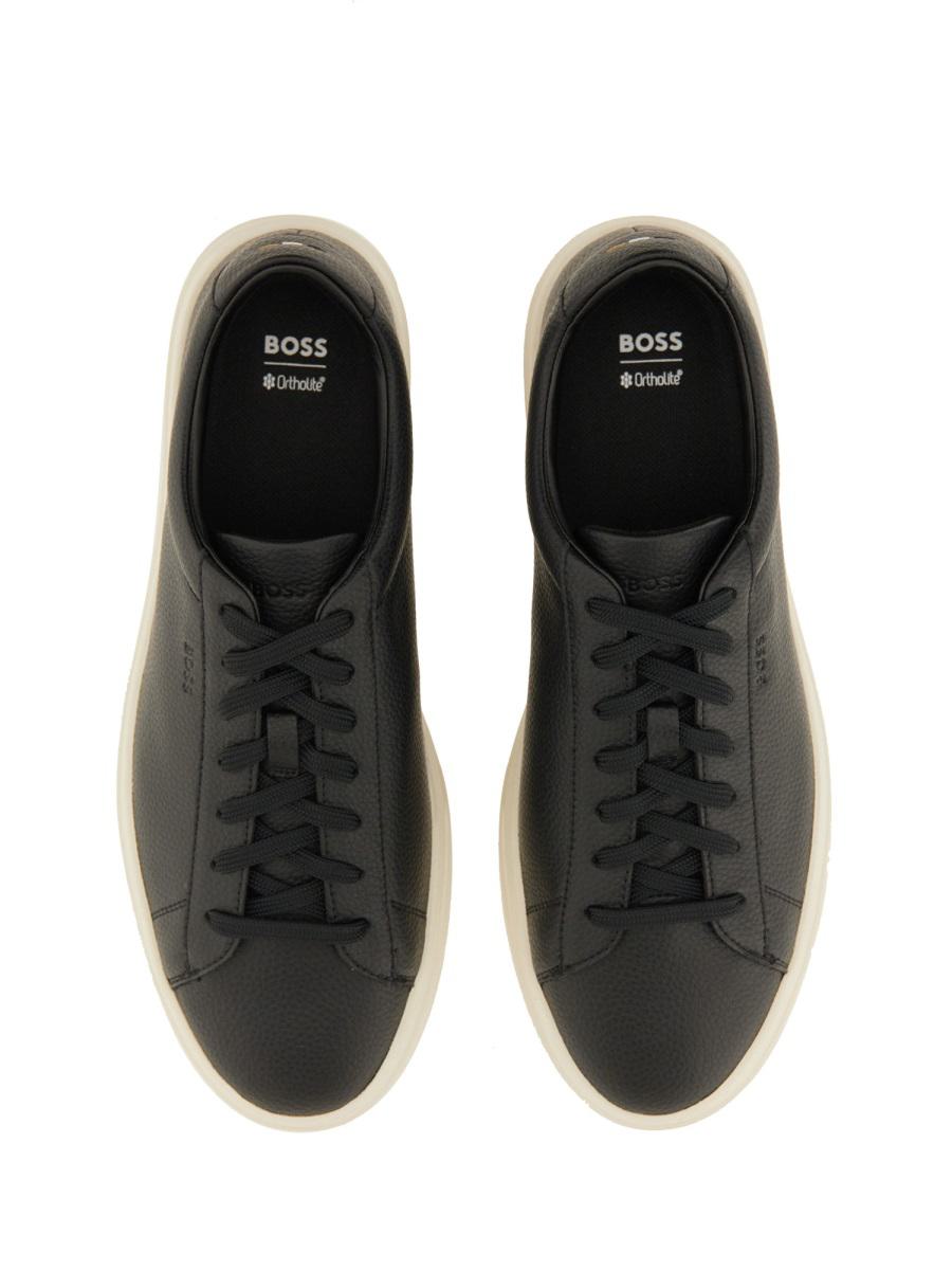Boss Grained Leather Sneaker