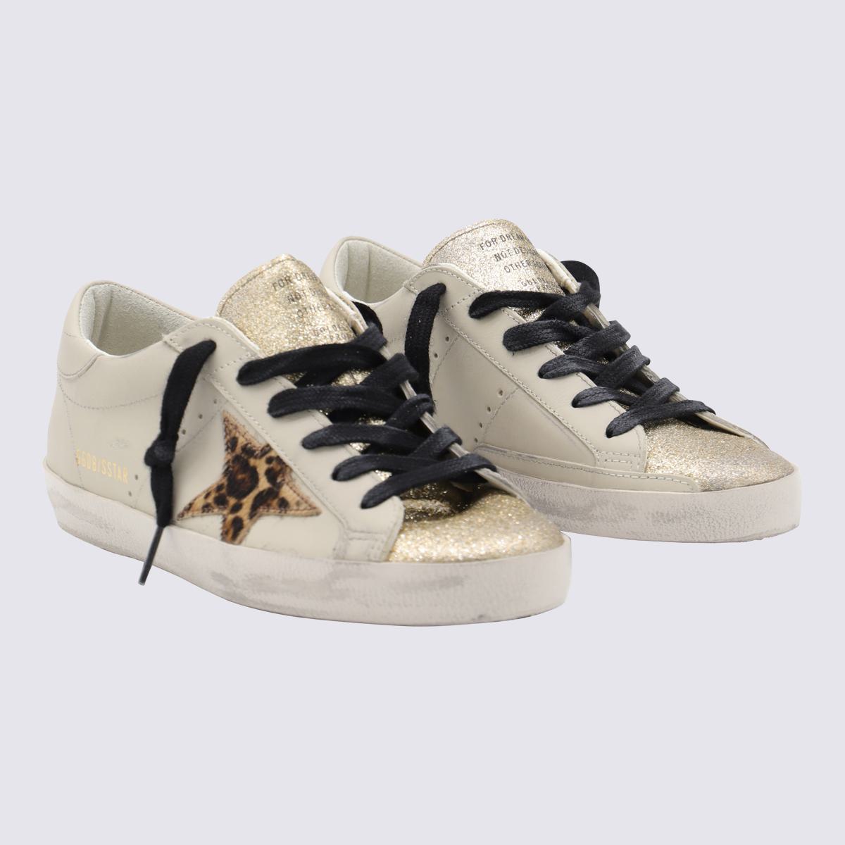 Golden Goose Light Beige Leather Super Star Sneakers