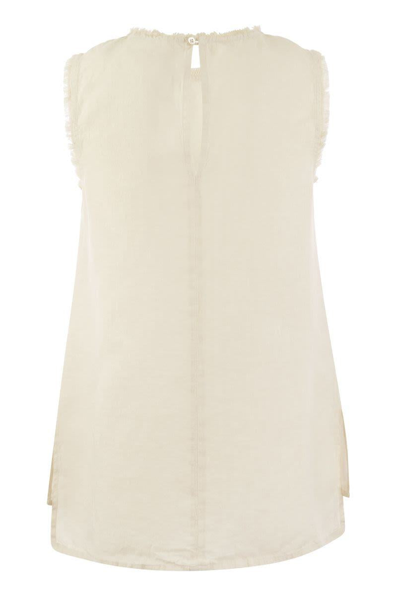 Peserico Sleeveless Linen Top