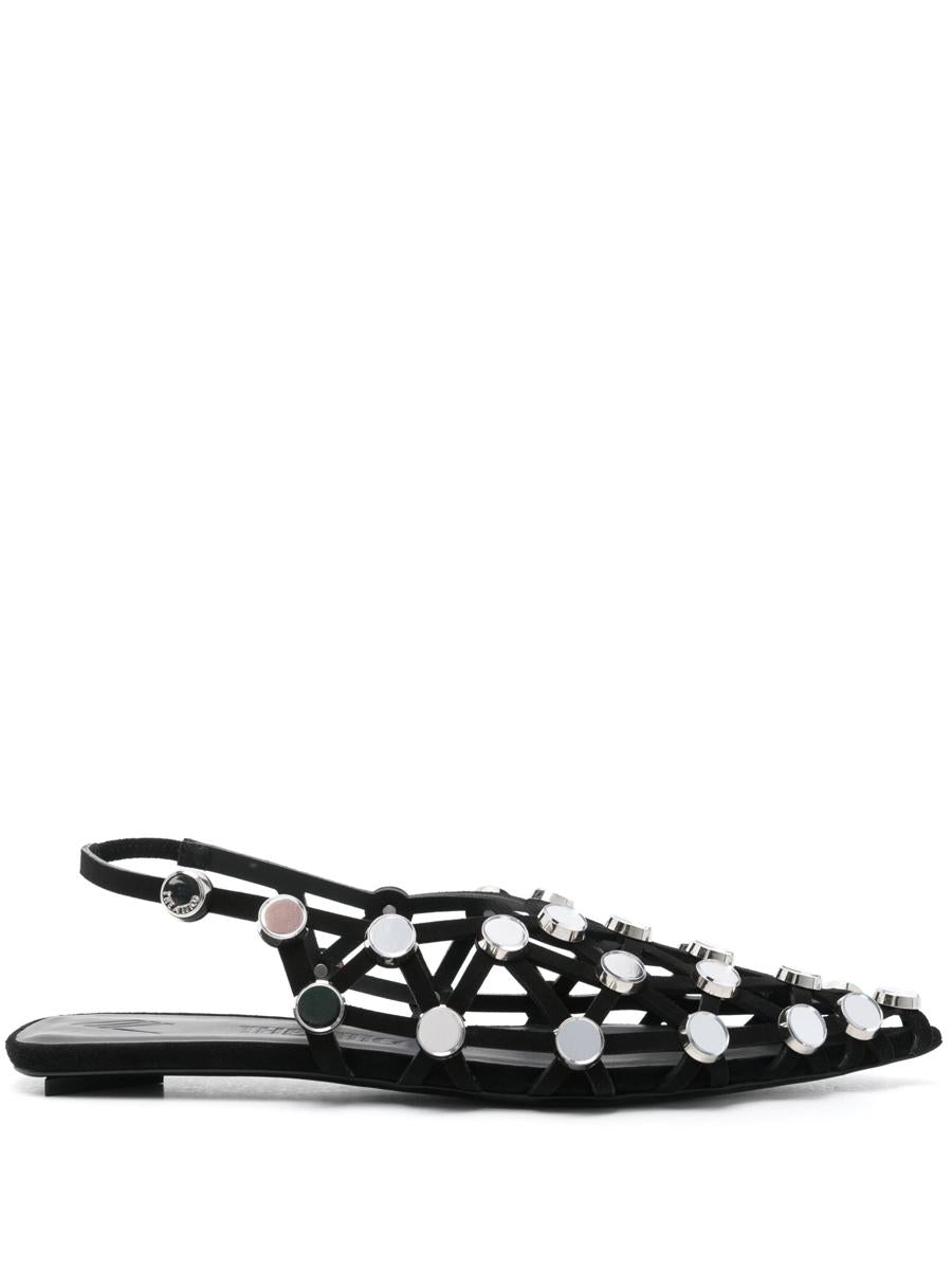 The Attico Grid Slingback Sandals