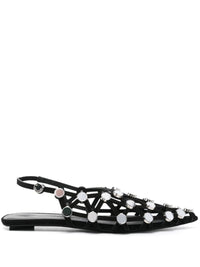 The Attico Grid Slingback Sandals