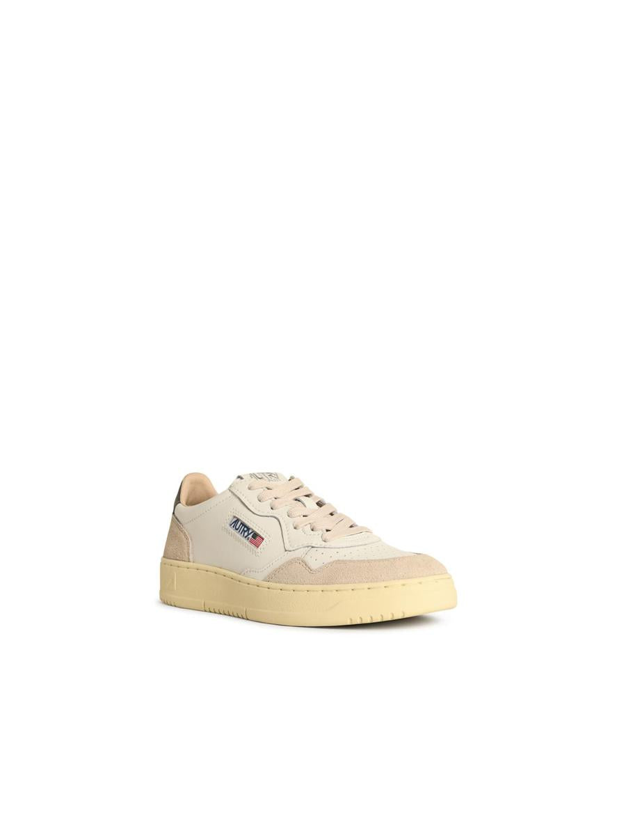 Autry 'Medalist Low' White Leather Sneakers
