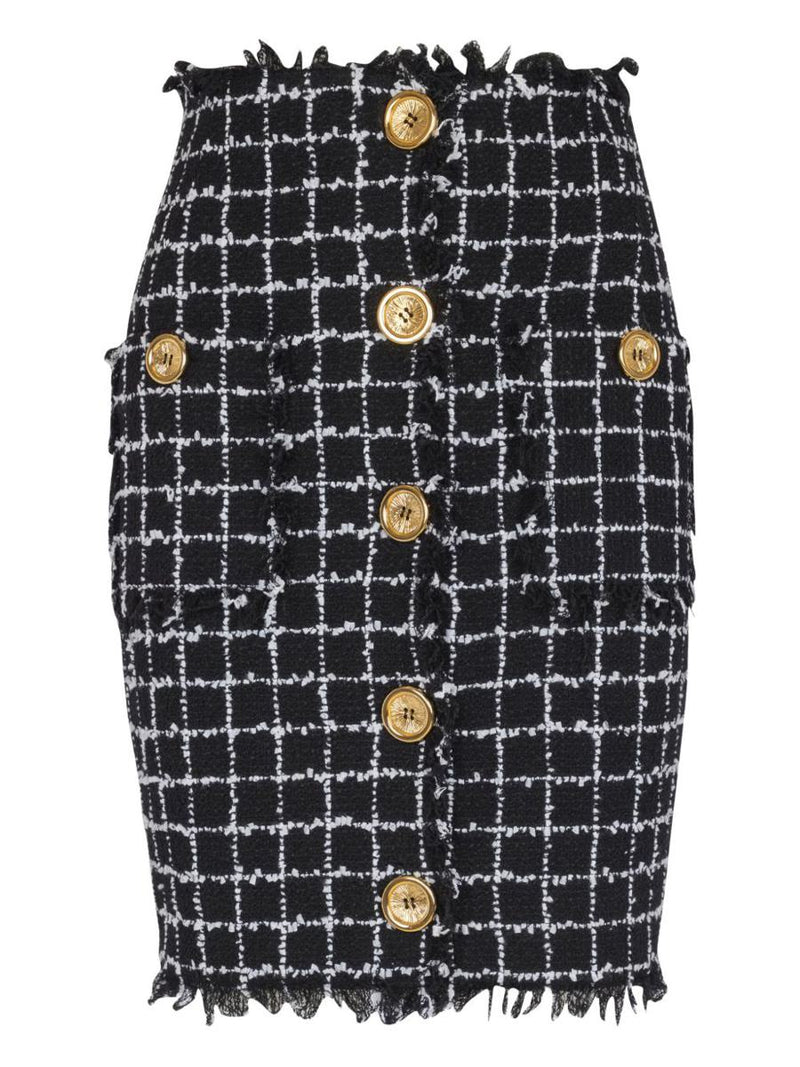 Balmain Tweed Midi Skirt