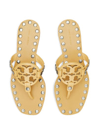Tory Burch Studded Miller Leather Flat Sandals