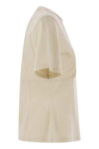 Moncler Cotton T-Shirt With Handmade Beads