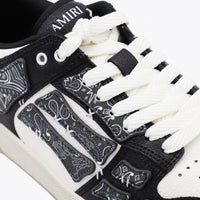Amiri Black And White Leather Bandana Skell Low Top Sneakers
