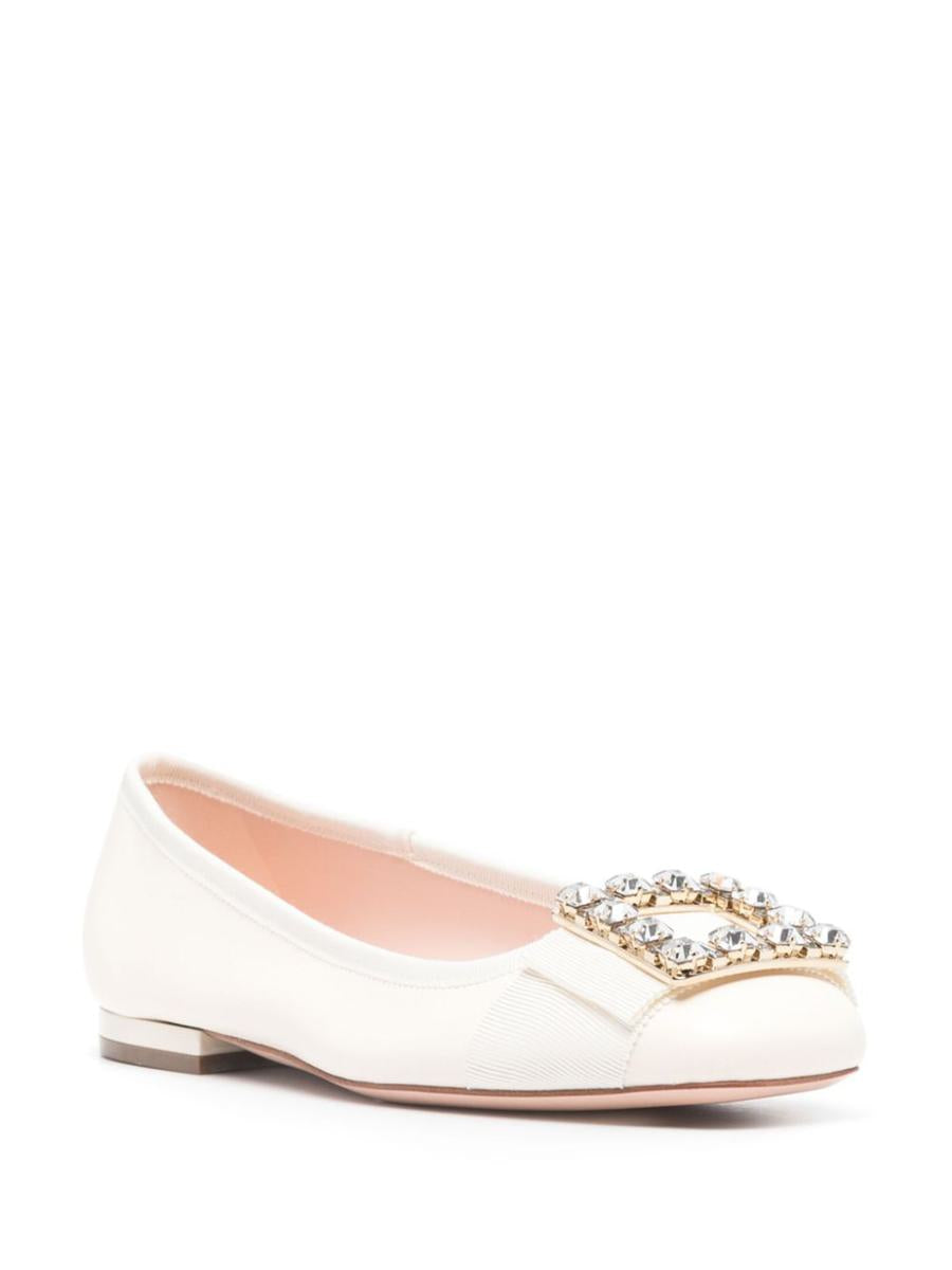 Roger Vivier Très Vivier Leather Ballet Flats