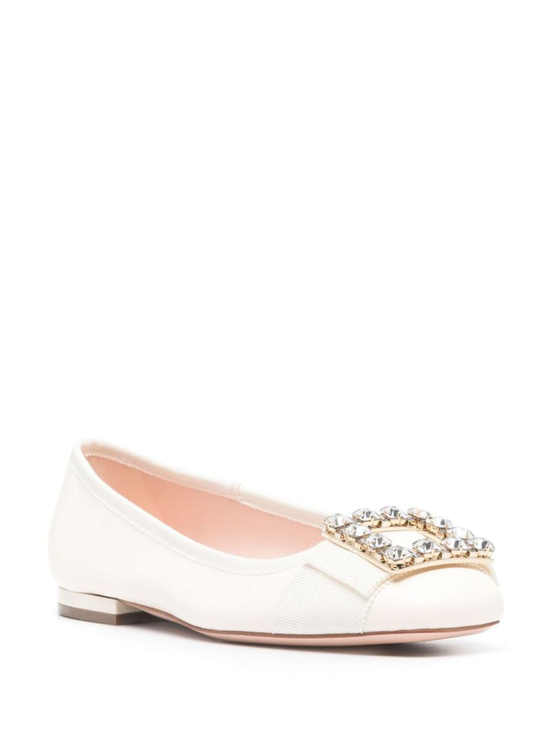Roger Vivier Très Vivier Leather Ballet Flats