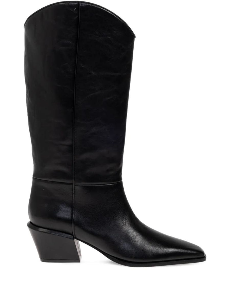 Paris Texas Bettina Leather Pointed Toe Boots 50Mm