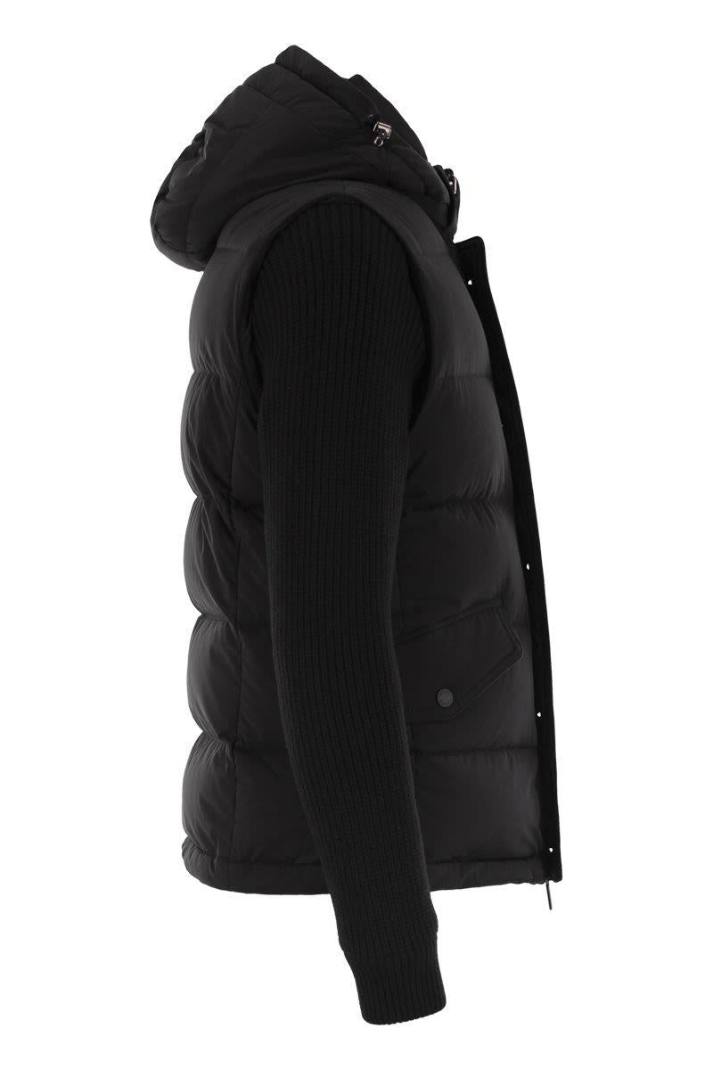 Moorer Foscolo-Knm - Bomber Jacket With Knitted Sleeves