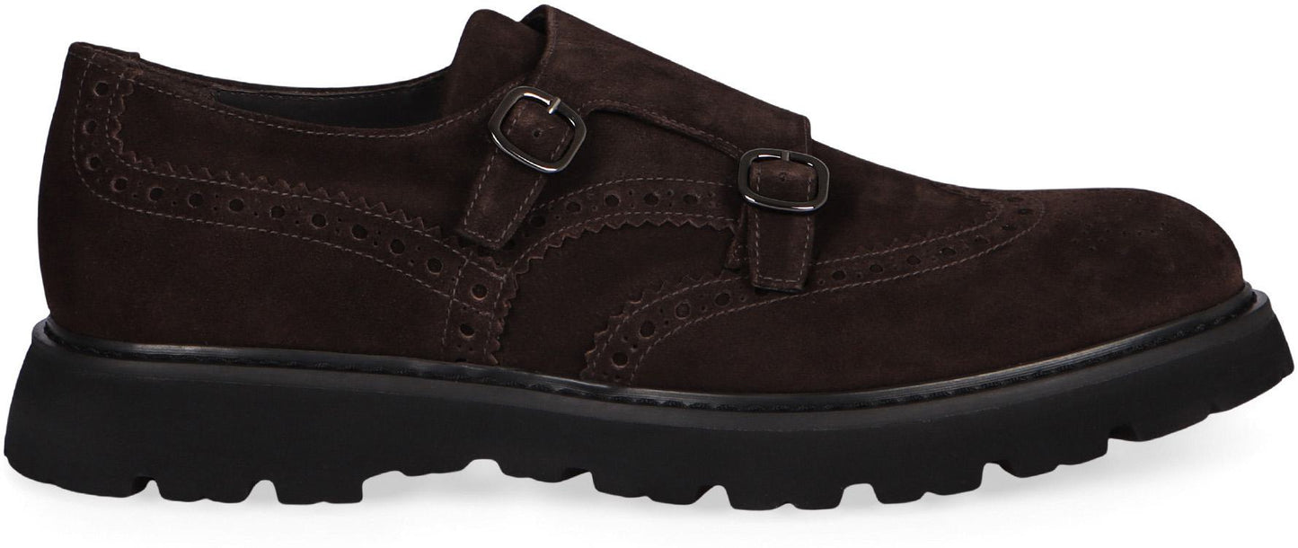Doucal's Suede Monk-Strap Shoes