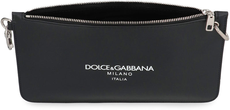 Dolce & Gabbana Necessaire Leather Flat Pouch