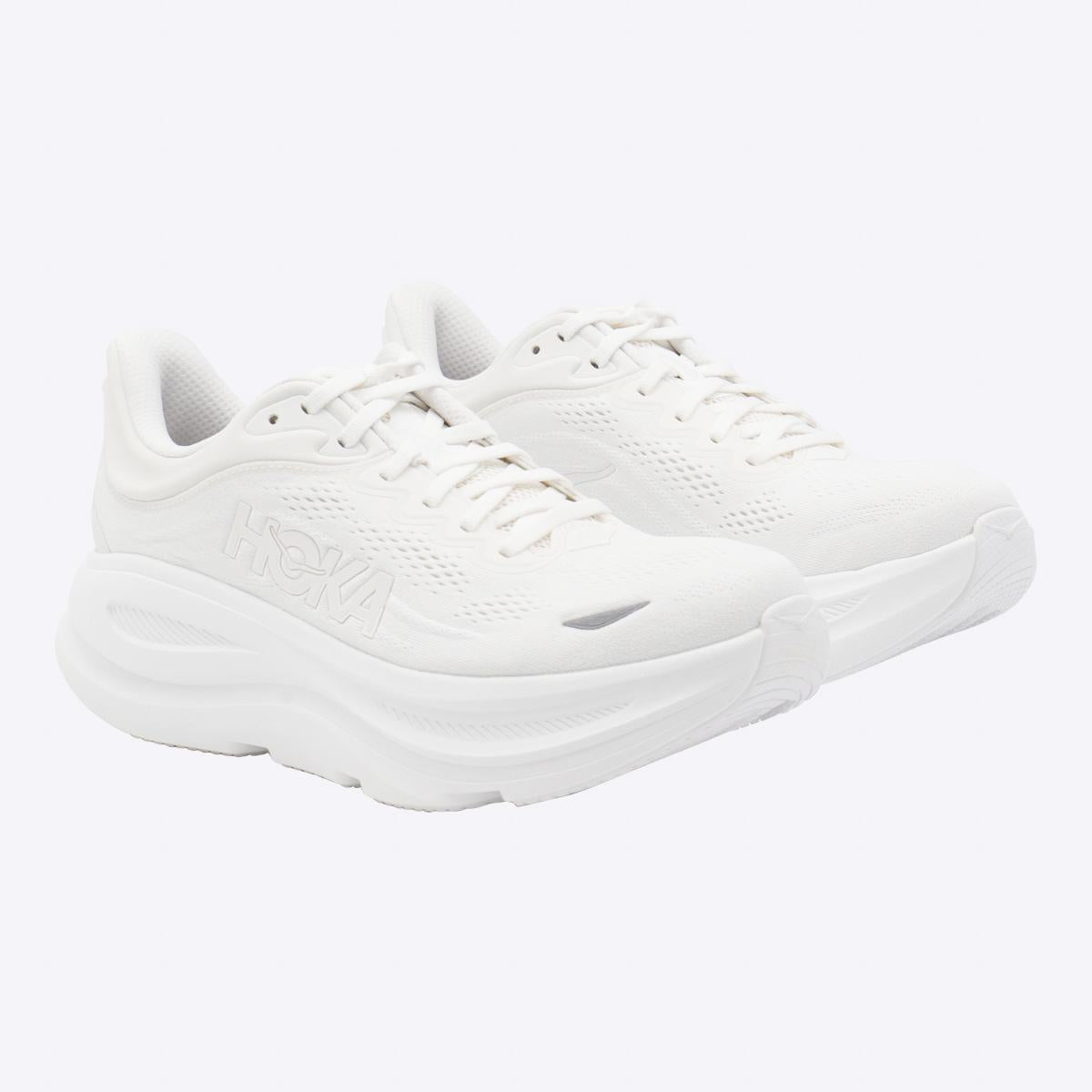 Hoka White Bondi 9 Sneakers