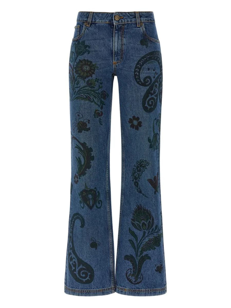 Etro Paisley Print Jeans