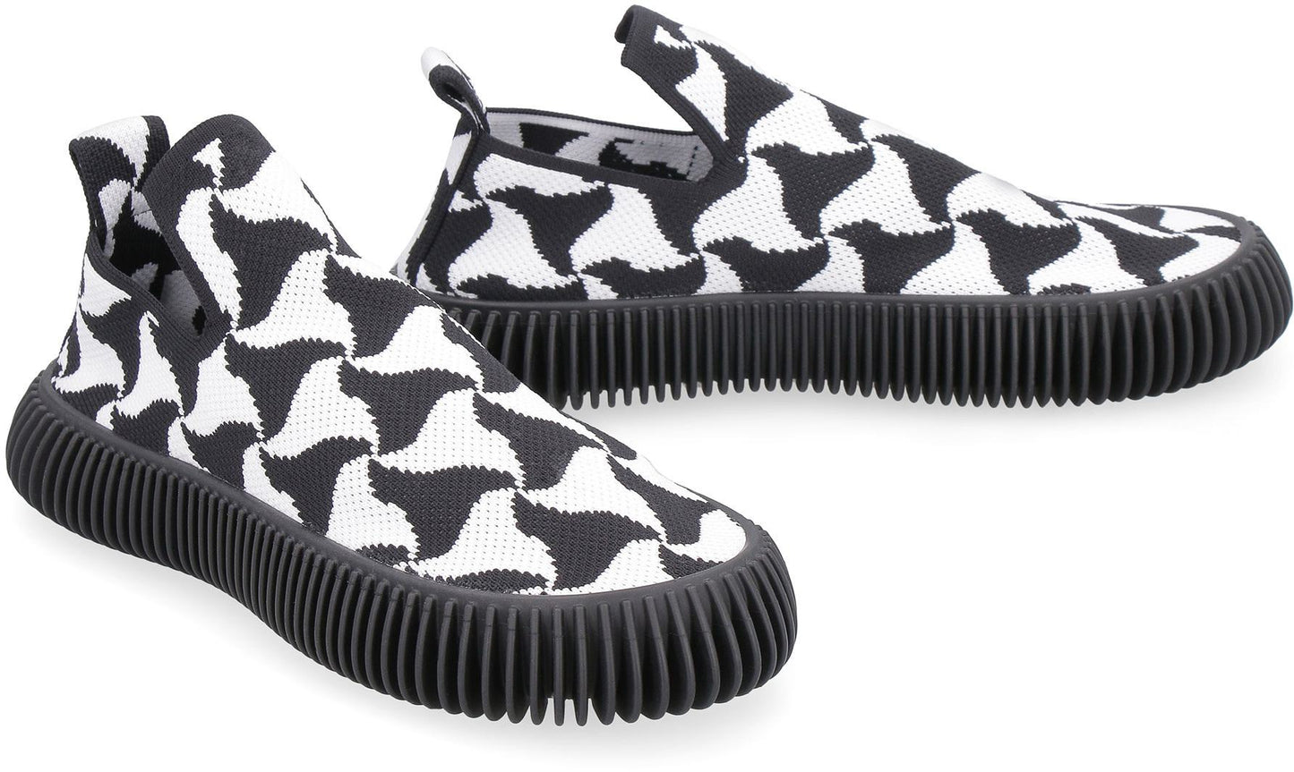Bottega Veneta Wavy Triangle Slip-On Sneakers