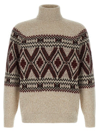 Brunello Cucinelli 'Geometric Jacquard' Sweater