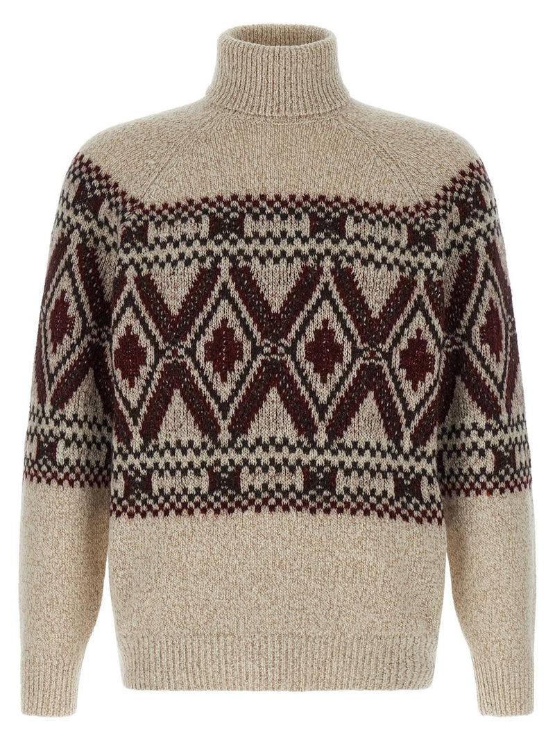 Brunello Cucinelli 'Geometric Jacquard' Sweater