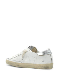 Golden Goose "Super Star" Leather Upper With Signature Crystal Toe And Tongue Zebra Horsy Star Laminated Heel Shoes