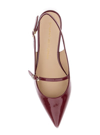 'Emilia' Bordeaux Slingback Sandals With Adjustable Strap Closure In Patent Leather Woman