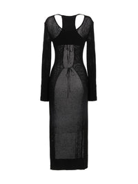 Andreādamo Openwork Long Cardigan