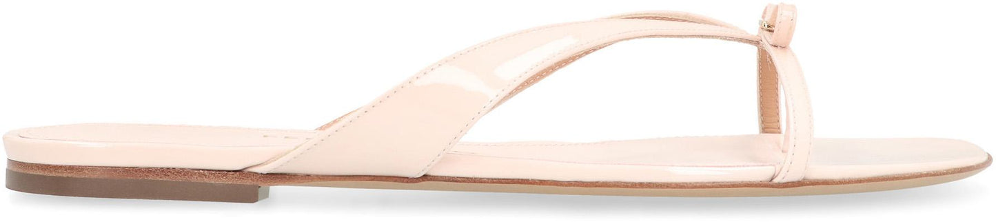 Salvatore Ferragamo Mini Bow Leather Flip-Flops