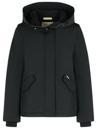 Woolrich 'Military' Padded Jacket In 'Ramar Cloth' With Black Hood