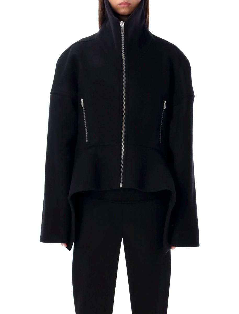 Rick Owens Black Wool Draculimo Structured Jacket