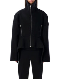 Rick Owens Black Wool Draculimo Structured Jacket
