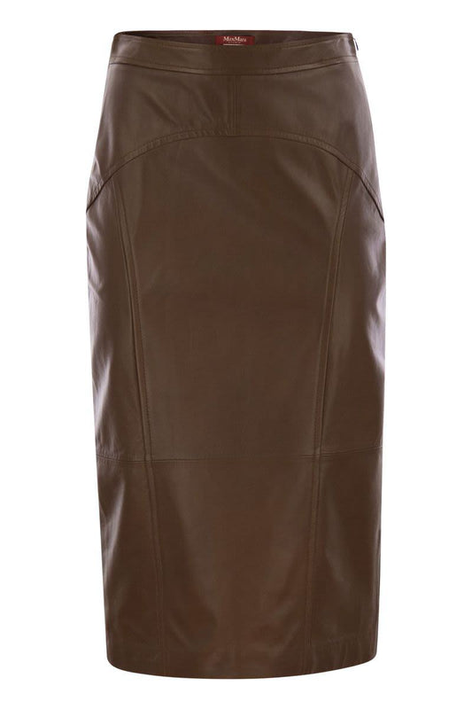 Max Mara Studio Taiga - Nappa Leather Pencil Skirt