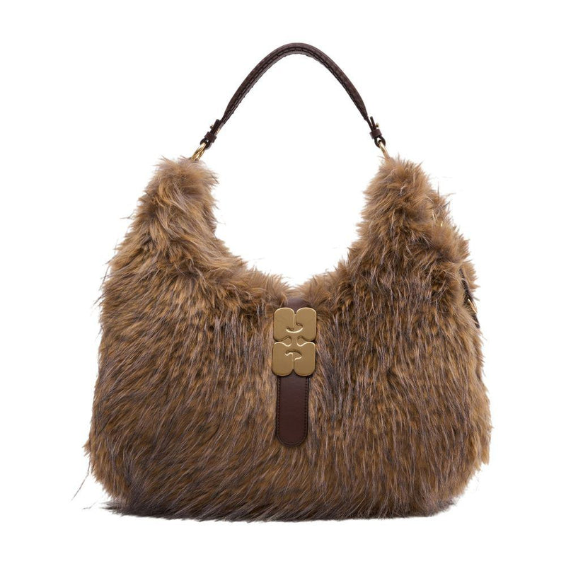 Ganni Kat Large Coyote Shoulder Bag