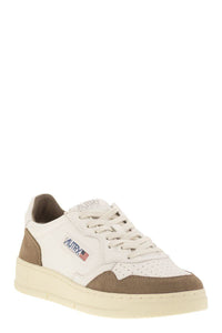 Autry Medalist Low - Leather And Suede Sneakers