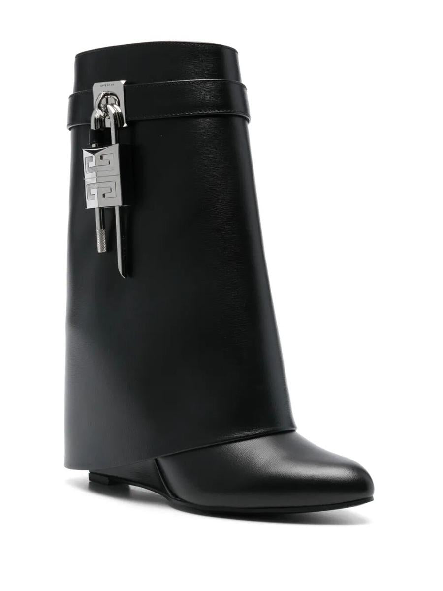 Givenchy Shark Lock 90 Leather Ankle Boots Shoes