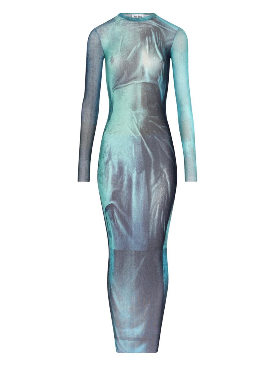 Jean Paul Gaultier Women'S Long Blue Dress
