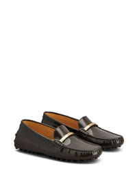 Tod'S Brushed Leather Inflatable Loafer Shoes