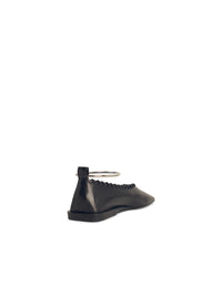 Jil Sander Black Leather Ballet Flats