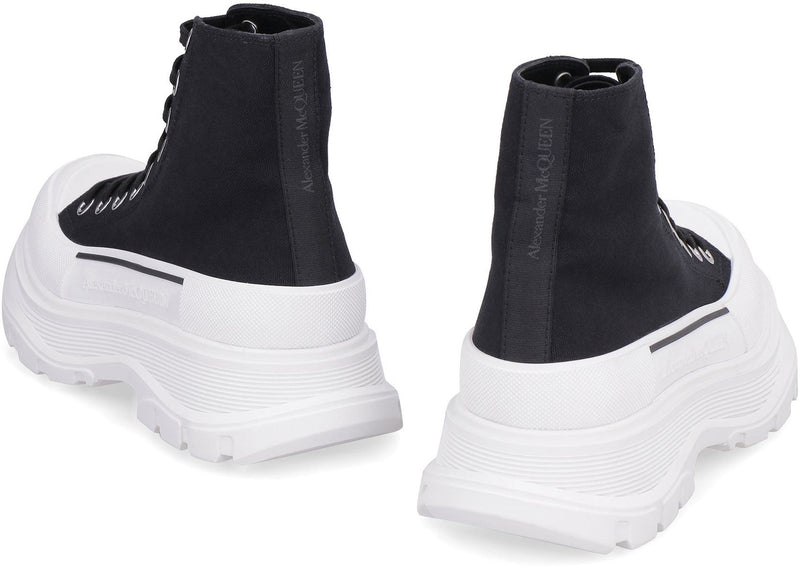 Alexander McQueen Tread Slick Lace-Up Ankle Boots