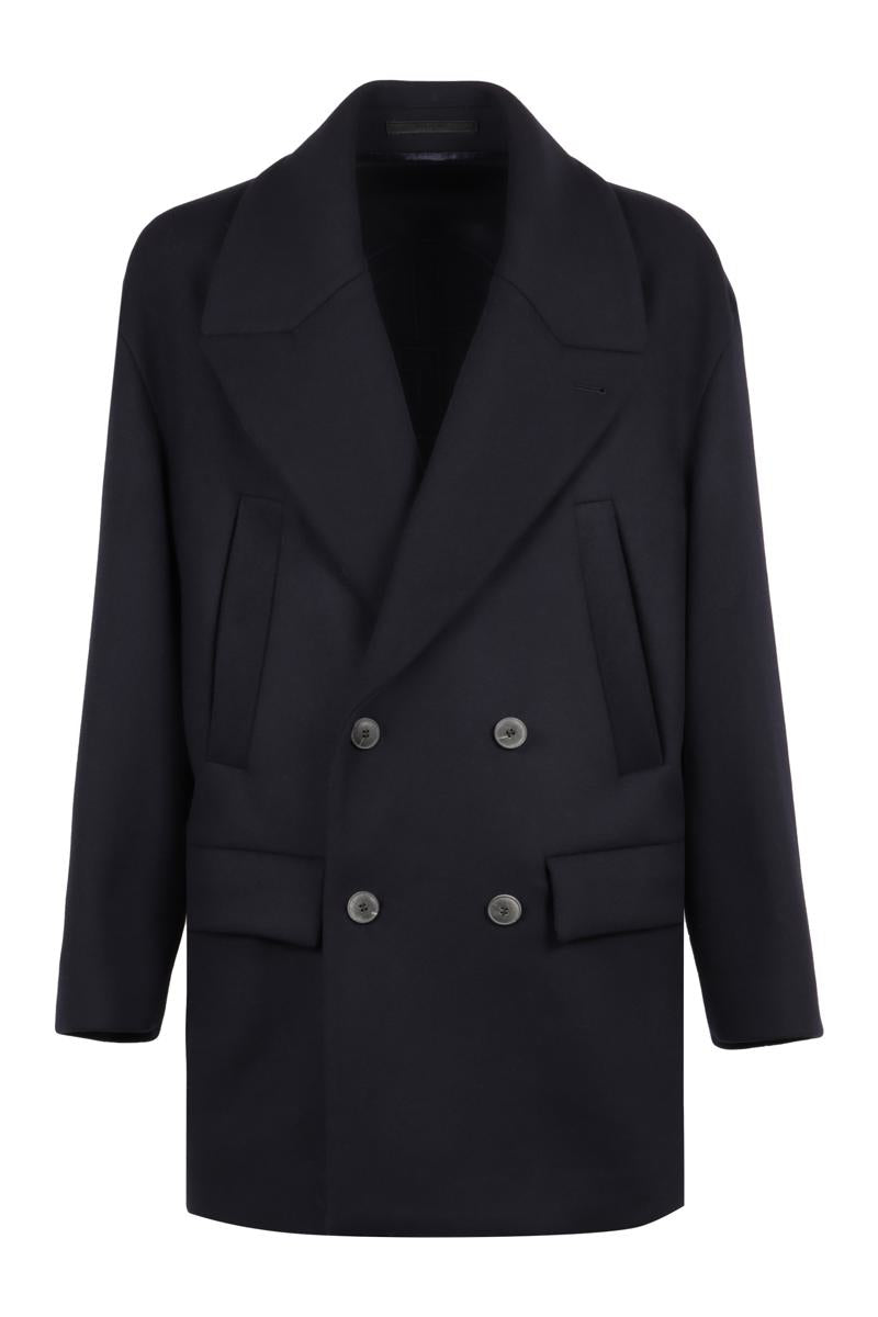 Giorgio Armani Double-Breasted Peacoat