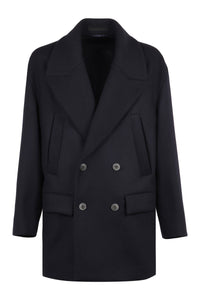Giorgio Armani Double-Breasted Peacoat