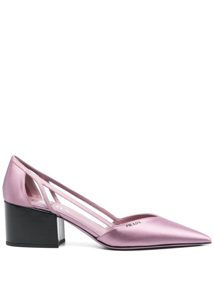 Prada Satin Cut-Out Pumps