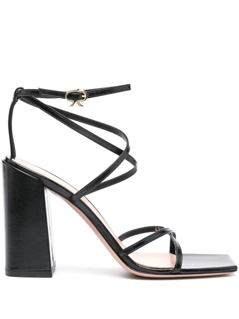 Gianvito Rossi Nuit Leather Heel Sandals
