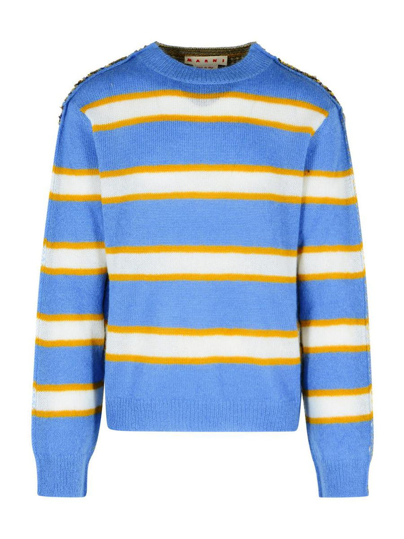 Marni Light Blue Mohair Blend Sweater