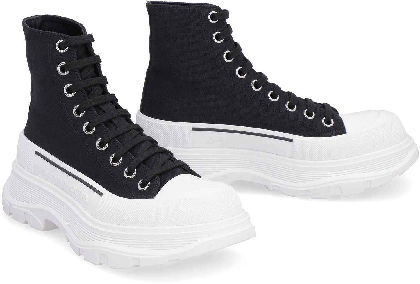 Alexander McQueen Tread Slick Lace-Up Ankle Boots