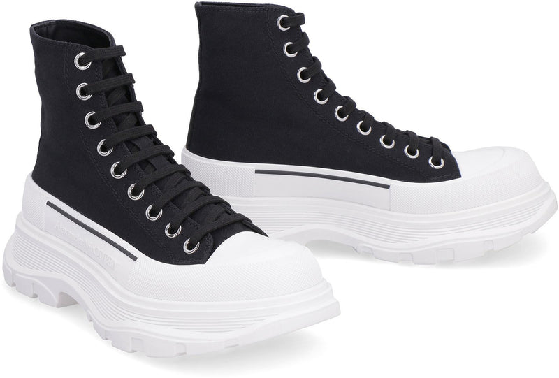 Alexander McQueen Tread Slick Lace-Up Ankle Boots