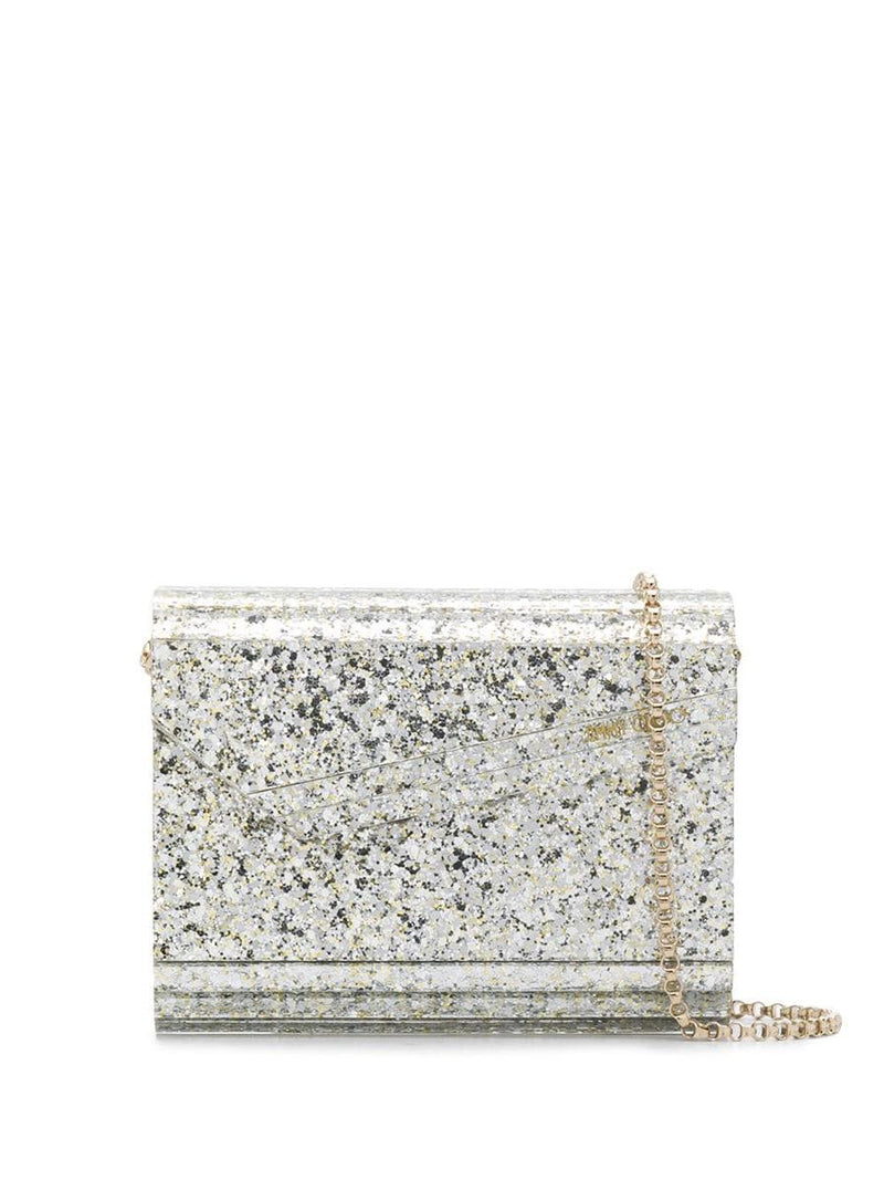 Jimmy Choo Coarse Glitter Acrylic Clutch Bags