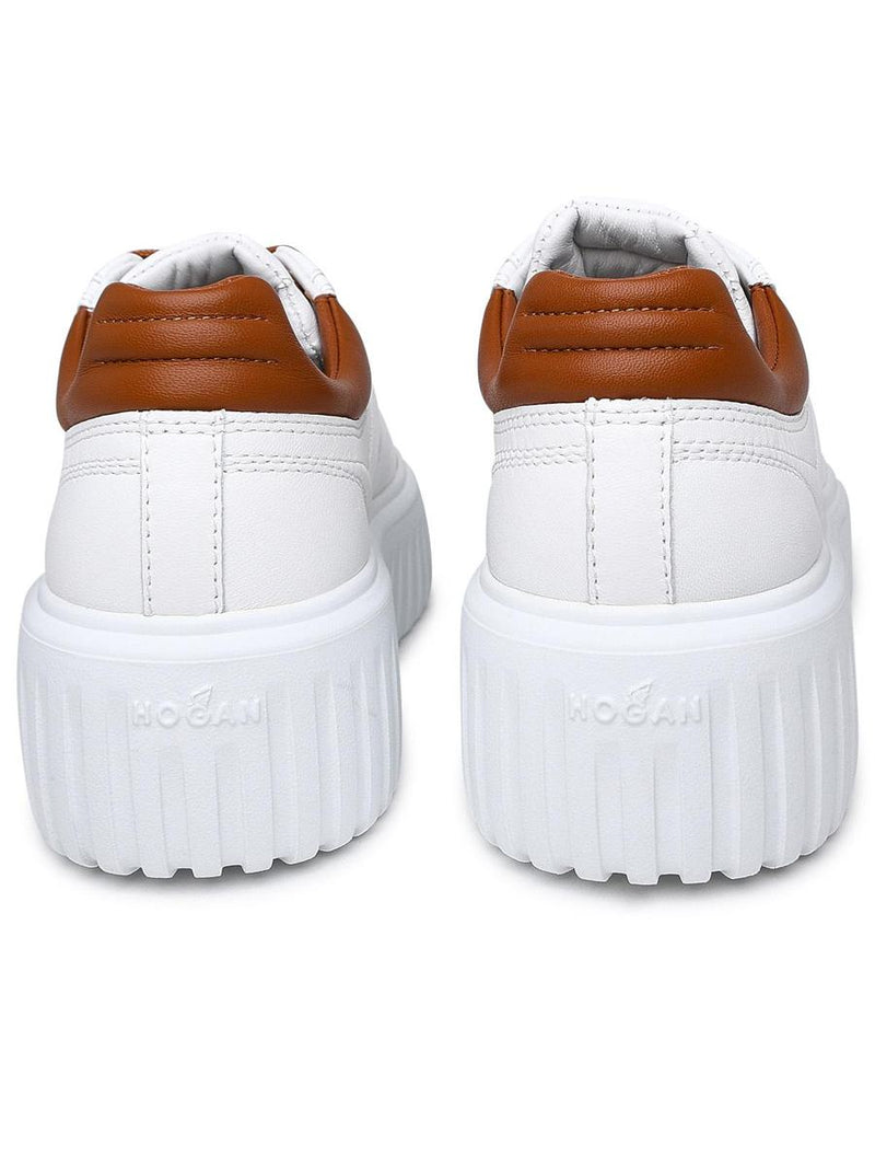 Hogan White Leather Sneakers