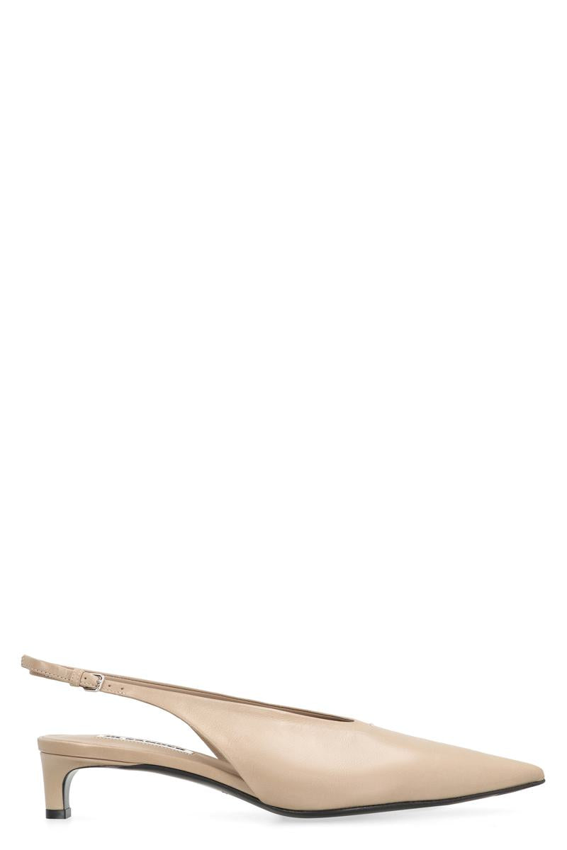 Jil Sander Leather Slingback Pumps