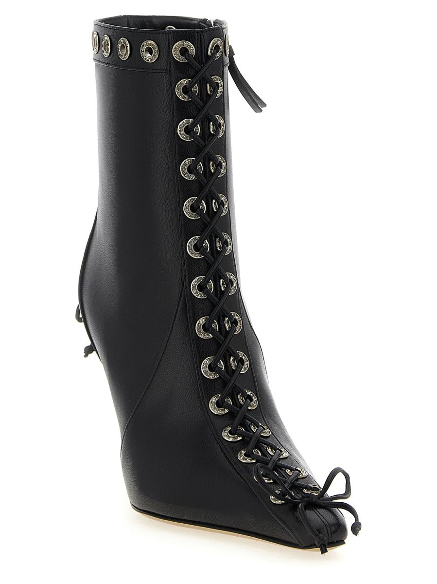 Mach & Mach 'Crystalized Corset' Ankle Boots